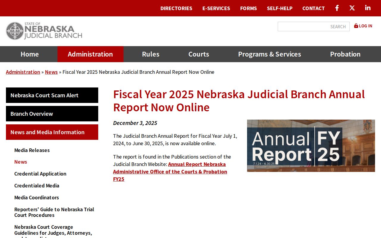 Garfield County court docket fiscal year 2025 annual report notice