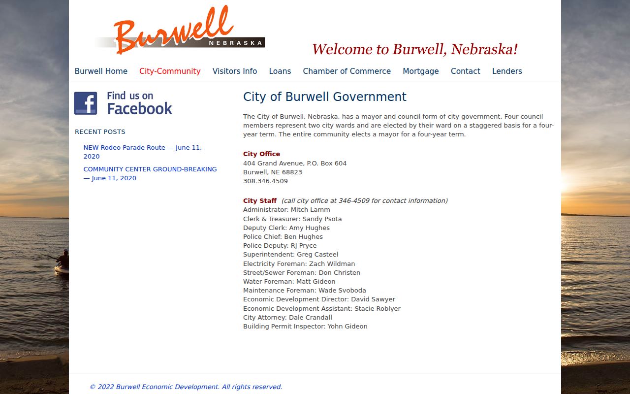 Garfield County traffic court Burwell city government office context
